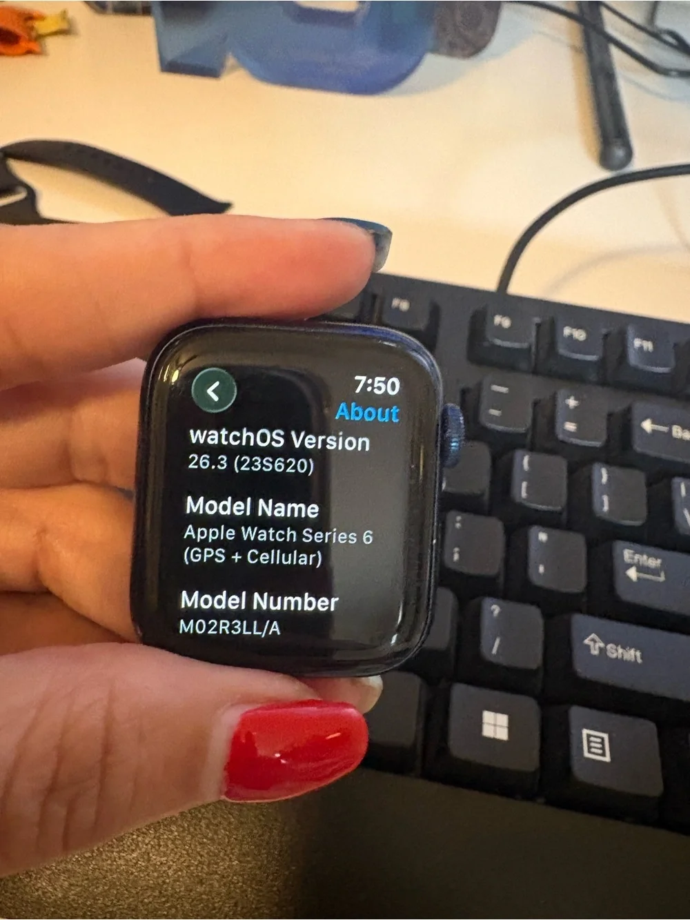 Apple smartwatch featuring